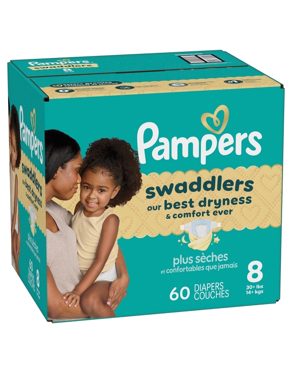 Swaddlers Diapers Size 8 Teal Box - 60 Count